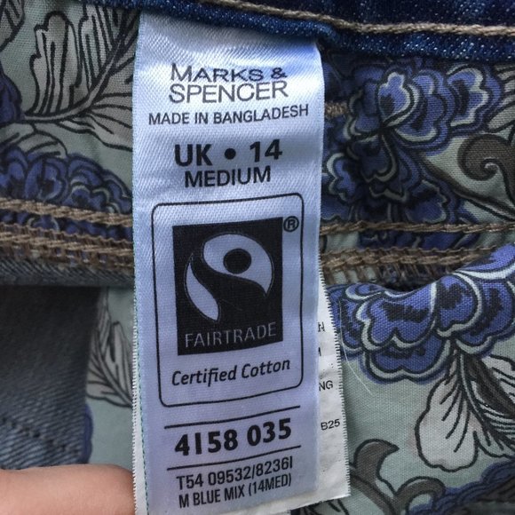 M&S Medium Wash Bootcut / Flare Cotton Comfy Y2K Jeans - Picture 11 of 12